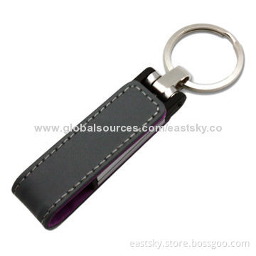 Custom Leather USB Flash Drive, Warranty Free for 2 Years, Leather Material, Comes in Red, Green